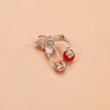 Beaut&Berry Pearl Rhinestone Cherry Brooch Fruit Jewelry Gift