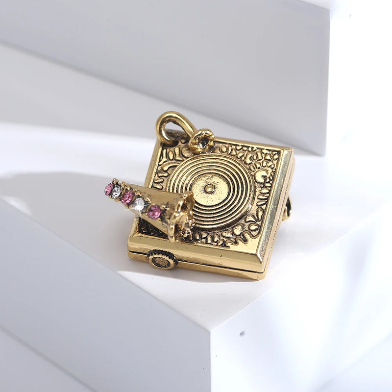 Beaut&Berry Phonograph Ladies Brooch Silver Office Festive Party Accessories