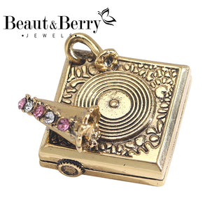 Beaut&Berry Phonograph Ladies Brooch Silver Office Festive Party Accessories