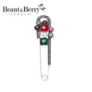 Beaut&Berry Flower Brooch Retro Palace Style Green Pin