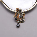 Beaut&Berry Rhinestone Butterfly Brooch 4 Colors Party Wedding Accessories