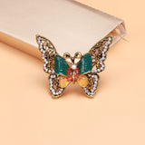 Rhinestone Butterfly Brooch Crystal Insect Wedding Party Jewelry Coat Accessorie