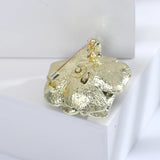 Beaut&Berry Rhinestone Dripping Camellia Ladies Brooch Wedding Pin