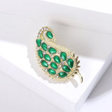 Beaut&Berry Rhinestone Drop Leaf Brooch Wedding Ladies Jewelry