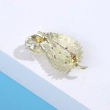 Beaut&Berry Rhinestone Drop Leaf Brooch Wedding Ladies Jewelry