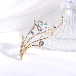Rhinestone Flower Ladies Brooch Wedding Party Jewelry