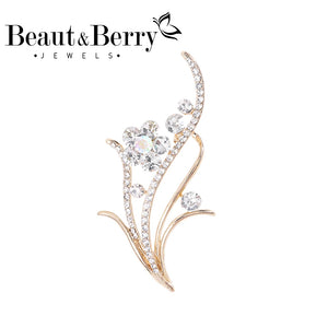 Rhinestone Flower Ladies Brooch Wedding Party Jewelry