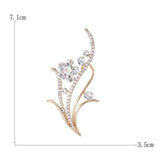 Rhinestone Flower Ladies Brooch Wedding Party Jewelry