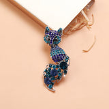 Beaut&Berry Rhinestone Fox Brooch Women Kids Animal Brooch