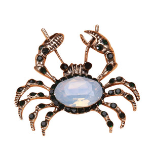 Beaut&Berry Glass Crab Brooch Animal Jewelry Ladies Gift