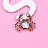 Beaut&Berry Glass Crab Brooch Animal Jewelry Ladies Gift