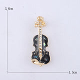 Beaut&Berry Rhinestone Guitar Brooch Wedding Party Accessories