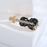 Beaut&Berry Rhinestone Guitar Brooch Wedding Party Accessories