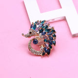 Beaut&Berry Rhinestone Hedgehog Brooch Two Tone Party Brooch