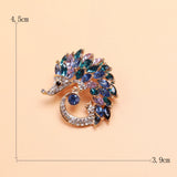 Beaut&Berry Rhinestone Hedgehog Brooch Two Tone Party Brooch