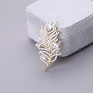 Rhinestone Pearl Brooch for Men Women Party Wedding