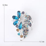 Beaut&Berry Rhinestone Plant Brooch Lady's Office Gift Festive Party Accessory