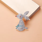 Beaut&Berry Rhinestone Rabbit Brooch Women's Fine Brooch Party Wedding
