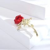 Rhinestone Rose Lady Brooch - Festive Party Accessories