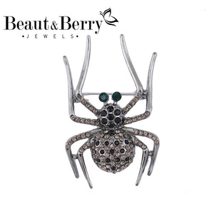 Beaut&Berry Rhinestone Spider Brooch Wedding Party Dress Accessories