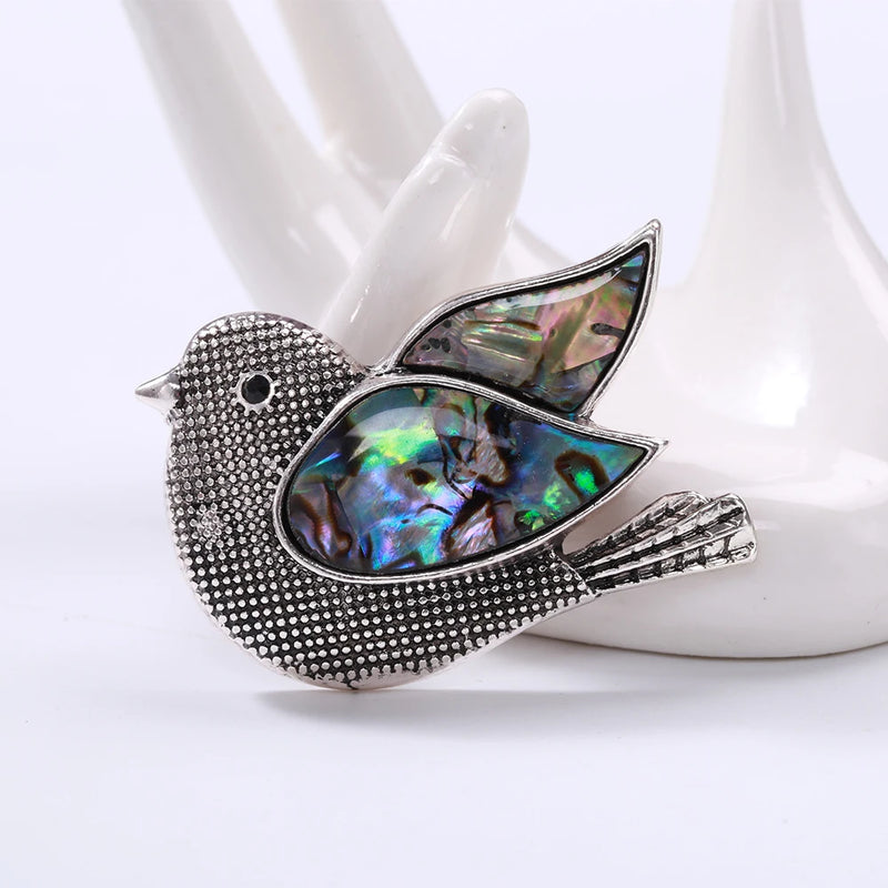 Beaut&Berry Shell Pigeon Brooch Abalone Lady Brooch