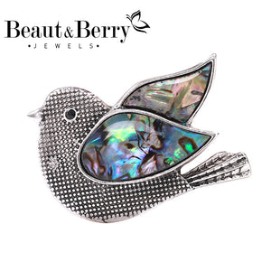 Beaut&Berry Shell Pigeon Brooch Abalone Lady Brooch