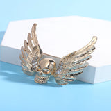 Skull Rhinestone Wings Women's Brooch Office Gift