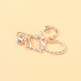 Beaut&Berry Sparkling Star Brooches For Women Unisex Letters Brooch Pin