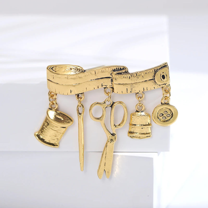 Beaut&Berry Tailor Tools Ladies Brooch Office Gift Festive Party Accessories
