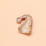 Beaut&Berry Vintage Rhinestone Christmas Hat Brooches Red Cap Year Brooch Pin