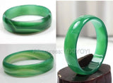 13-16mm Ice Green Veins Agate Jade Bangle 55-62mm