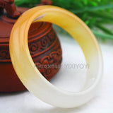 15-18mm Yellow Jade Lucky Bangle Girl's Gift Bangles Jewelry
