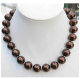 Brown Coffee South Sea Shell Pearl Necklace 18 AAA+