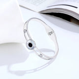 Enamel Shell Bracelets for Women Stainless Steel Zircon Bangle