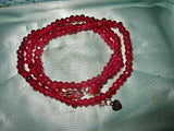 Faceted Garnet Necklace 18-20 inches
