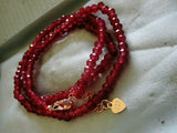 Faceted Garnet Necklace 18-20 inches