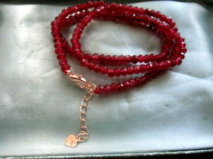 Faceted Garnet Necklace 18-20 inches