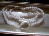 4mm Red Spinel & Pearl Necklace 20 Inches