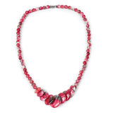 6-14mm Chalcedony Gemstone Beads Necklace 18inch H66