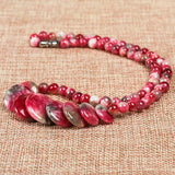 6-14mm Chalcedony Gemstone Beads Necklace 18inch H66