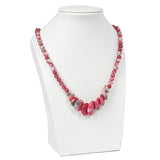 6-14mm Chalcedony Gemstone Beads Necklace 18inch H66