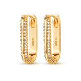 925 Silver Double Pav Earrings