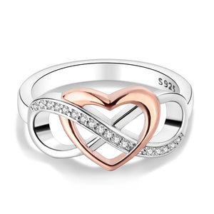 925 Silver Double Pattern Ring For Women's Jewelry