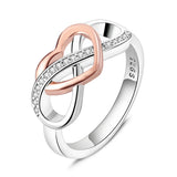 925 Silver Double Pattern Ring For Women's Jewelry