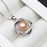 925 Silver Pendant Women, Freshwater Pearl Necklace
