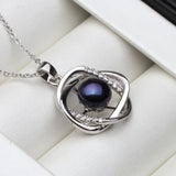 925 Silver Pendant Women, Freshwater Pearl Necklace