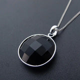 Sterling Silver Jade Pendant Necklace Women Charm Gift
