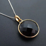 Sterling Silver Jade Pendant Necklace Women Charm Gift