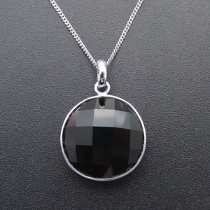 Sterling Silver Jade Pendant Necklace Women Charm Gift