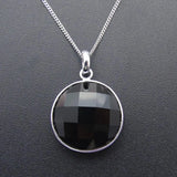 Sterling Silver Jade Pendant Necklace Women Charm Gift